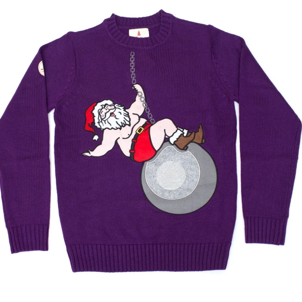Festive Purple Santa Women's Jersey
